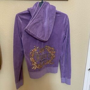 Juicy Couture Purple Hoodie with Gold Accents